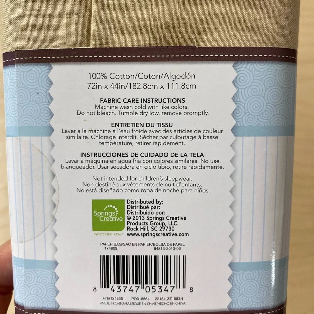 Crafty Cuts Cotton Fabric in Tan 2 Yards (OQ)